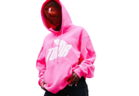 Image 1 of Angel Wing SAFETY PINK Pullover Sample Hoodies - Until 11/1