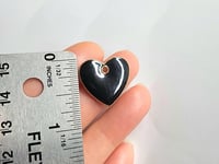 Image 4 of Goth black heart adjustable choker necklace - Handmade jewelry