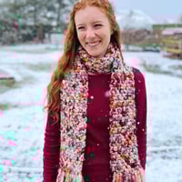 Wrapped up in Crochet: A Warm Winter Scarf using the Moss Stitch!