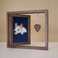 Image 2 of Custom Wool Felt Pet Portrait with Real Fur 𓃠🎁, Mini [ 4in x 6in ]