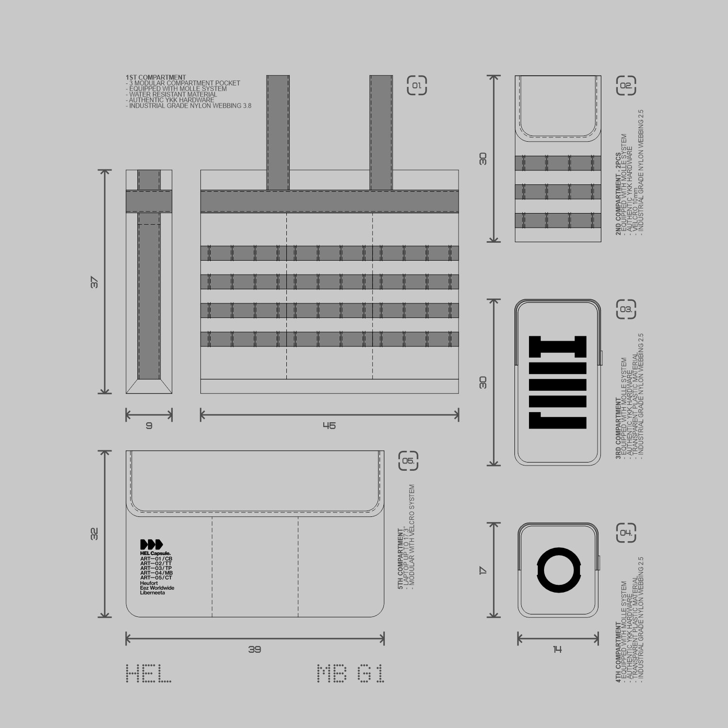 Image of HEL-MB G1 MESSENGER BAG / HEUFORT EEZ LIBERNEETA 
