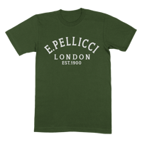 PELLICCI LOGO T SHIRT BOTTLE  GREEN WITH WHITE LOGO