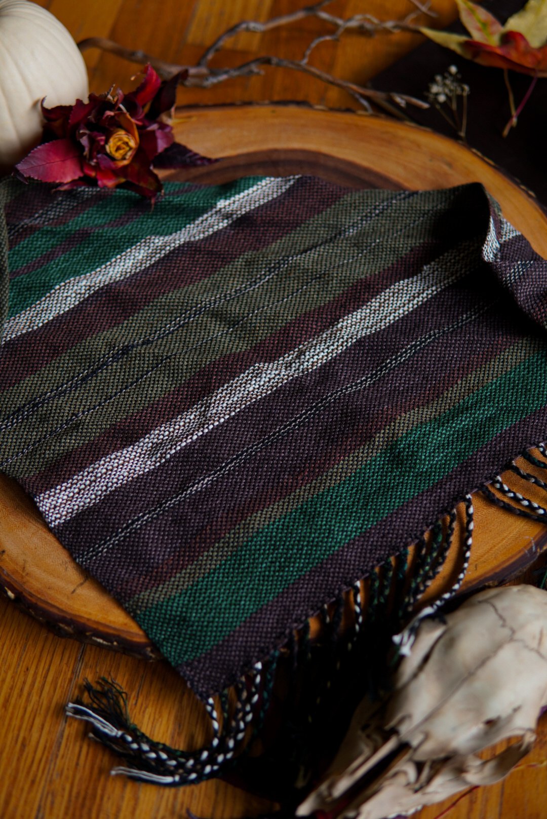 Image of Woven Kerchief - Wintergreen