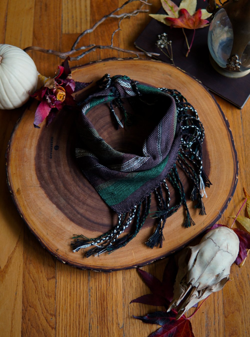 Image of Woven Kerchief - Wintergreen