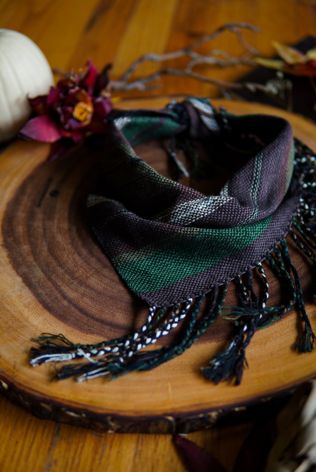 Image of Woven Kerchief - Wintergreen