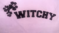 Image 3 of Witchy Tee 🩷🖤baby pink & black 🩷