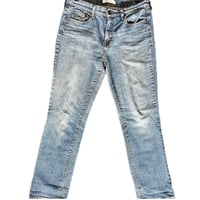 Image 6 of Women's Levi's 505 jeans , straight leg stretch denim , med wash , mid rise , SZ 10 , VINT 2010