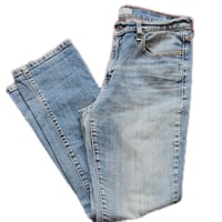 Image 8 of Women's Levi's 505 jeans , straight leg stretch denim , med wash , mid rise , SZ 10 , VINT 2010