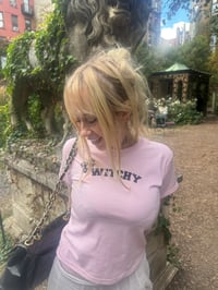 Image 5 of Witchy Tee 🩷🖤baby pink & black 🩷