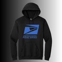 Image 2 of Black- USPS Hoodie Sweatshirt