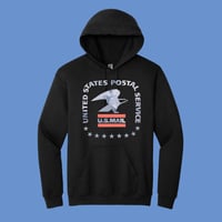 Image 5 of Black- USPS Hoodie Sweatshirt