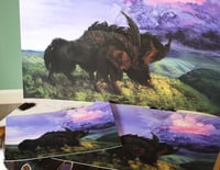 Image 2 of Two Friends Watch Approaching Storm - Canvas Print 30x38 Inches