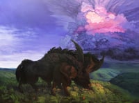 Image 1 of Two Friends Watch Approaching Storm - Canvas Print 30x38 Inches