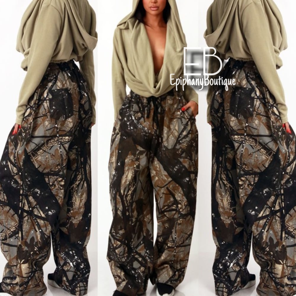 Image of The Bria Forest Camo Joggers 