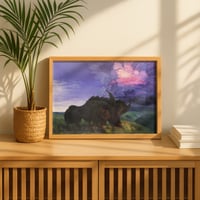 Image 2 of Small - Two Friends Watch Approaching Storm 9x12 inches