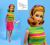Image 1 of Titian No Bangs TNT Barbie Custom Doll in Team Ups Dress