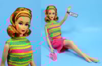 Image 2 of Titian No Bangs TNT Barbie Custom Doll in Team Ups Dress