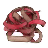 Image 2 of 1PC. LAVA 42" Hand Dyed Finished Edge Silk Wrist Wrap Bracelet/Jewelry/Craft Ribbons
