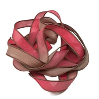Image 1 of 1PC. LAVA 42" Hand Dyed Finished Edge Silk Wrist Wrap Bracelet/Jewelry/Craft Ribbons