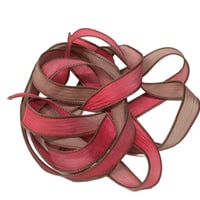 Image 3 of 1PC. LAVA 42" Hand Dyed Finished Edge Silk Wrist Wrap Bracelet/Jewelry/Craft Ribbons