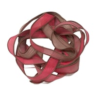 Image 4 of 1PC. LAVA 42" Hand Dyed Finished Edge Silk Wrist Wrap Bracelet/Jewelry/Craft Ribbons