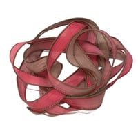 Image 5 of 1PC. LAVA 42" Hand Dyed Finished Edge Silk Wrist Wrap Bracelet/Jewelry/Craft Ribbons