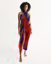 Image 1 of Red White & Blue Elegance All-Over Print Swim Cover Up