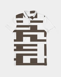 Image 1 of Gibber Pattern Men's All-Over Print Slim Fit Short Sleeve Polo