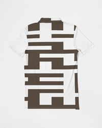 Image 2 of Gibber Pattern Men's All-Over Print Slim Fit Short Sleeve Polo