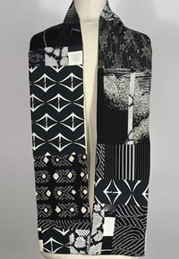 Image 1 of Black and White Mountain Side Scarf