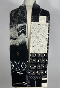 Image 2 of Black and White Mountain Side Scarf