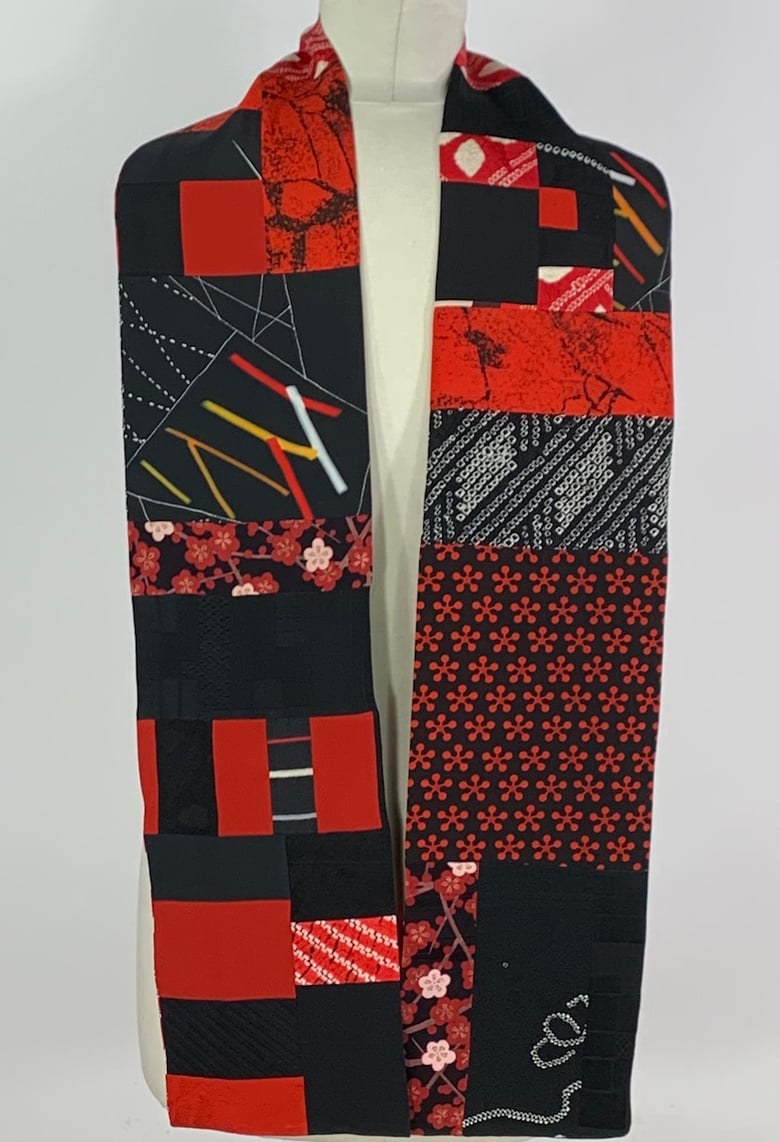 Image of Black and Red Dash Scarf