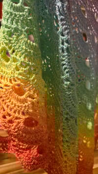 Image 4 of Rainbow wings crochet shawl