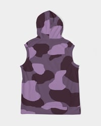 Image 2 of Purple Camo Men's All-Over Print Heavyweight Sleeveless Hoodie