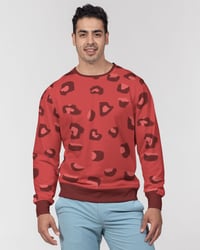 Image 2 of Pink Panther Men's All-Over Print Classic French Terry Crewneck Pullover