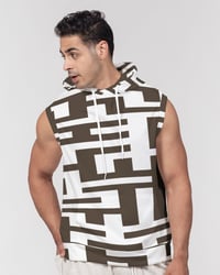 Image 3 of Gibber Pattern Men's All-Over Print Heavyweight Sleeveless Hoodie