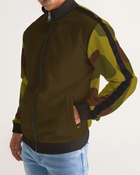Image 1 of Camo Men's All-Over Print Stripe Sleeve Track Jacket