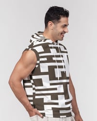 Image 5 of Gibber Pattern Men's All-Over Print Heavyweight Sleeveless Hoodie