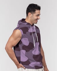 Image 5 of Purple Camo Men's All-Over Print Heavyweight Sleeveless Hoodie