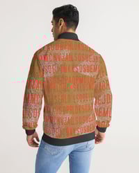 Image 5 of Letters Men's All-Over Print Stripe Sleeve Track Jacket