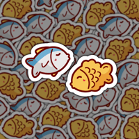 Image 1 of [STICKERS] Super Tuna x Fish Bread Set
