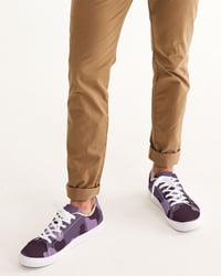 Image 2 of Purple Camo Men's Vegan-Leather Sneaker