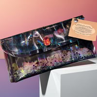Image 4 of Black Vinyl Holographic Citrine Sparkle Large Clutch