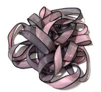 Image 2 of 1PC. DRAGON SCALES 42" hand dyed wrist wrap bracelet silk ribbon//Yoga wrist wrap bracelet ribbon