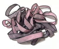 Image 8 of 1PC. DRAGON SCALES 42" hand dyed wrist wrap bracelet silk ribbon//Yoga wrist wrap bracelet ribbon