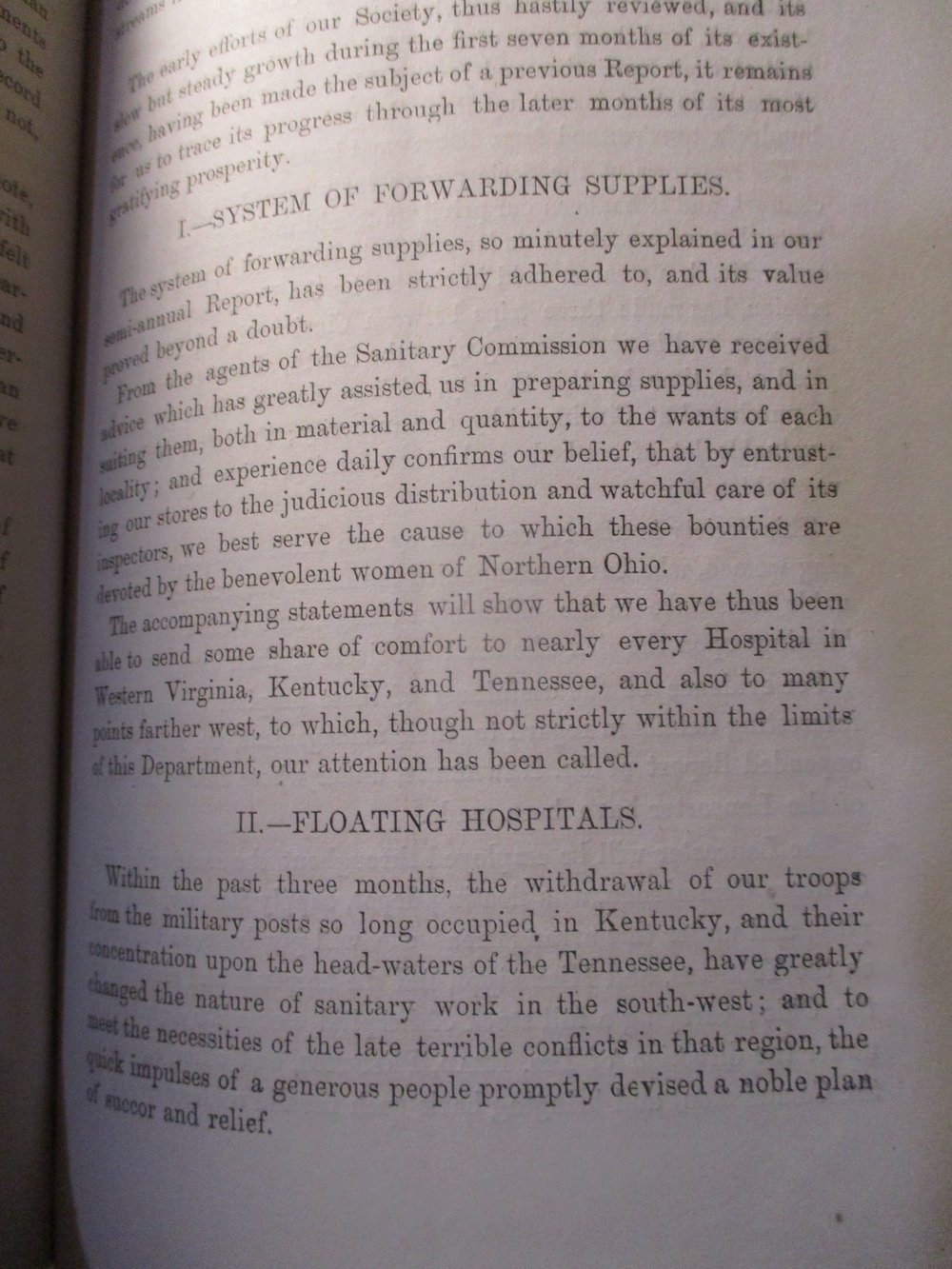 #191-CIVIL WAR SALE: THE SANITARY COMMISSION OF OHIO, 1862 ANNUAL REPORT