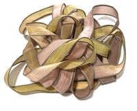 Image 3 of 1PC. CACTUS FLOWER 42" hand dyed wrist wrap bracelet silk ribbon//Yoga wrist wrap bracelet ribbon