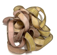 Image 2 of 1PC. CACTUS FLOWER 42" hand dyed wrist wrap bracelet silk ribbon//Yoga wrist wrap bracelet ribbon