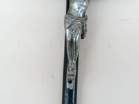 Image 9 of Crucifix antique Jésus Christ  Napoléon III – Bois noirci et Christ en métal -  XIXe.