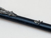 Image 9 of Crucifix antique Jésus Christ  Napoléon III en bois noirci et Christ en métal - fin XIXe.